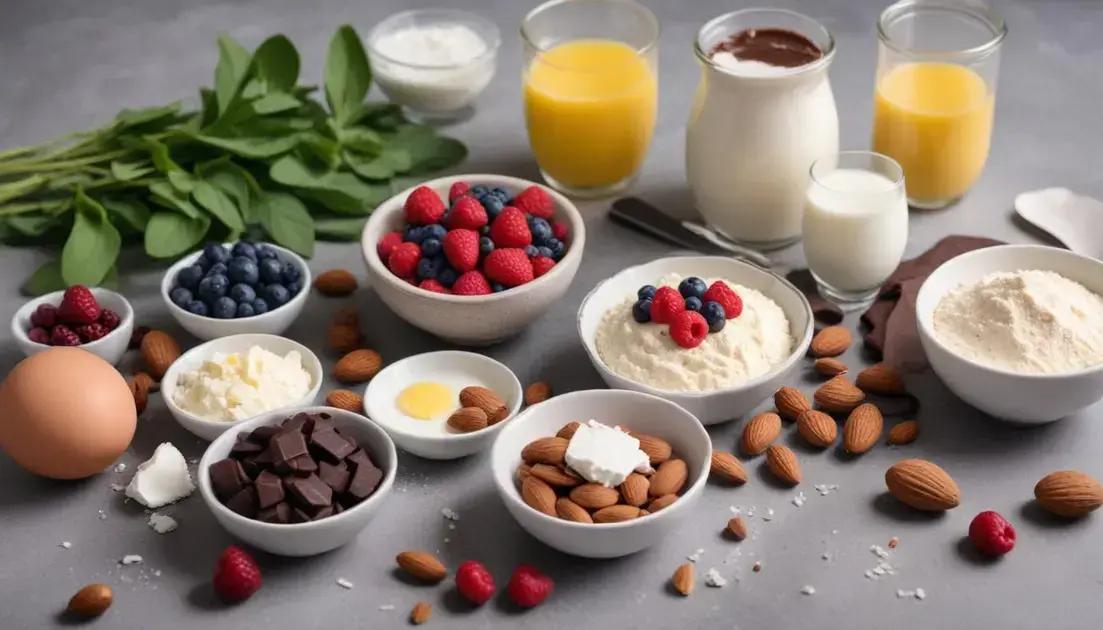 Ingredientes comuns nas sobremesas saudáveis low carb